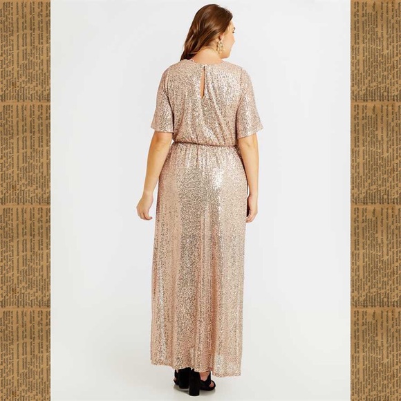 nwt! arula (altar’d state) adela rose gold maxi dress - Picture 7 of 9